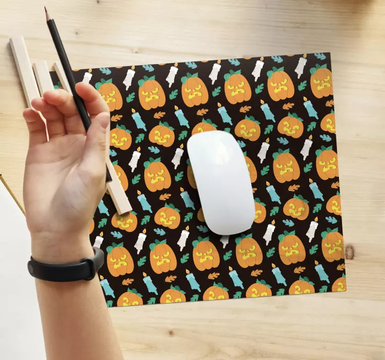 Christmas mousepad with fun pumpkin design - TenStickers
