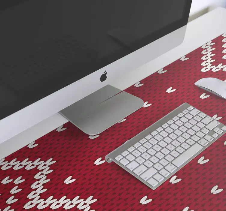 Christmas mousepad with red heart design - TenStickers