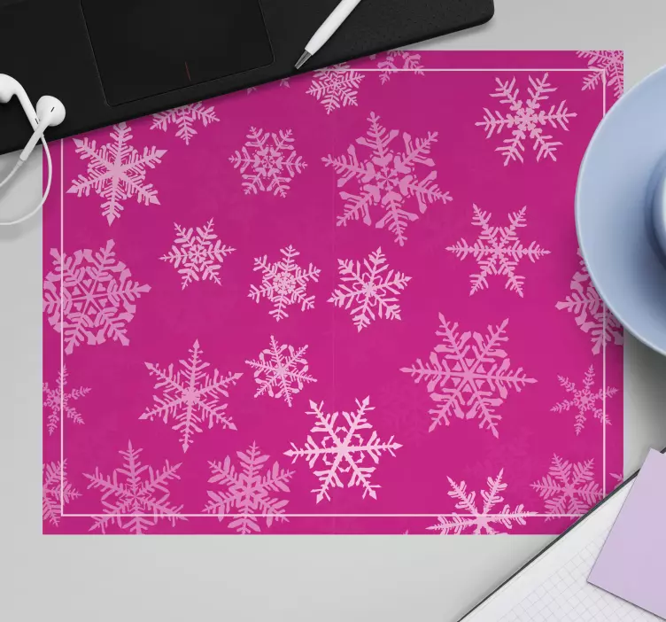Christmas mousepad with snowflake pattern background - TenStickers