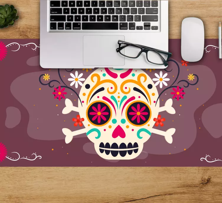 Colorful skull pattern gaming mouse pad - TenStickers