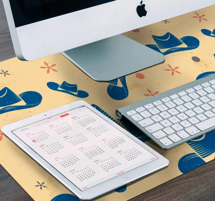 Cowboy Hat Motif mouse pad patterns - TenStickers