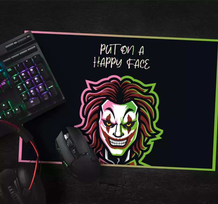 Creepy clown design gaming mouse pad - TenStickers