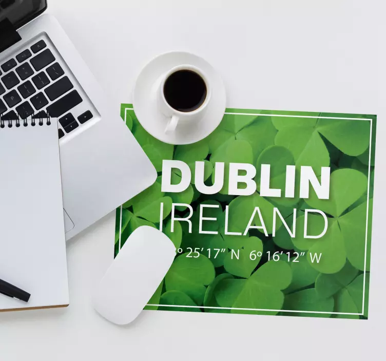 Dublin coordinates mousemats - TenStickers