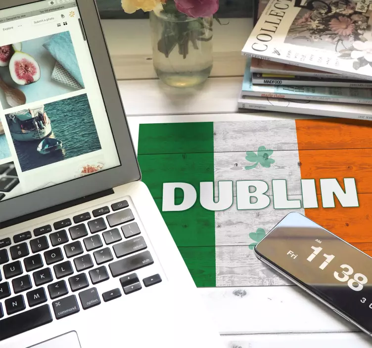 Dublin Irish flag mousemats - TenStickers