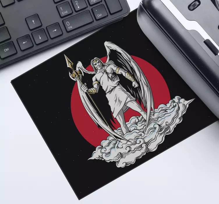 Epic winged guardian gaming mouse pad - TenStickers