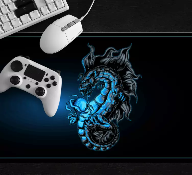 Fierce dragon design gaming mouse pad - TenStickers