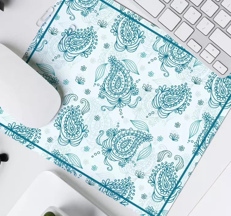 Floral Paisley paisley mouse pad - TenStickers