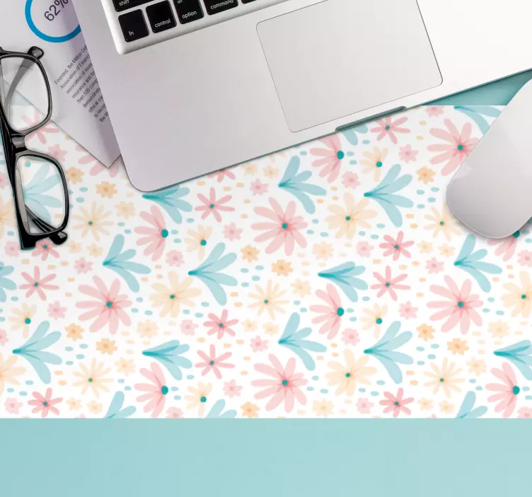 Floral pastel motif mouse pad patterns - TenStickers