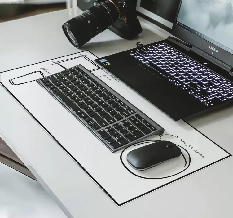 Gaming area mouse vinyl mat - TenStickers