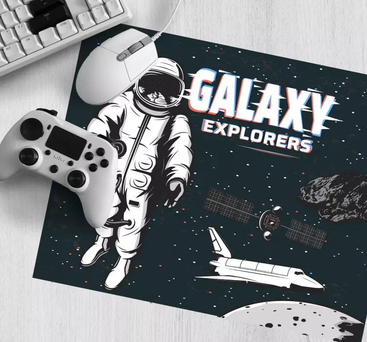 Gaming mouse pad astronaut galaxy adventure - TenStickers