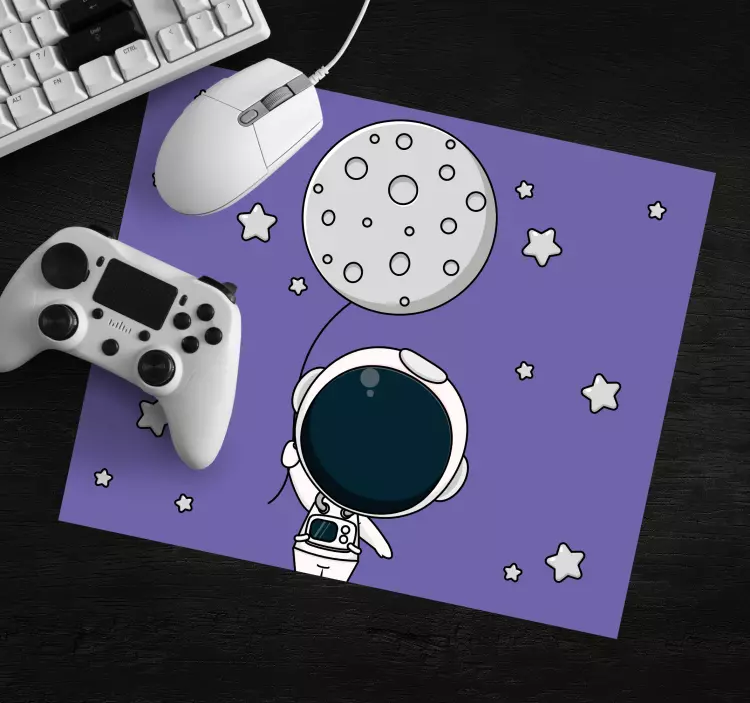 Gaming mouse pad astronaut with balloon - TenStickers