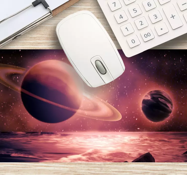 Gaming mouse pad celestial planetary landscape - TenStickers