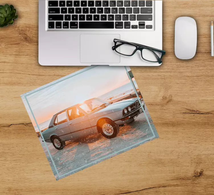 Gaming mouse pad classic car by the sea - TenStickers