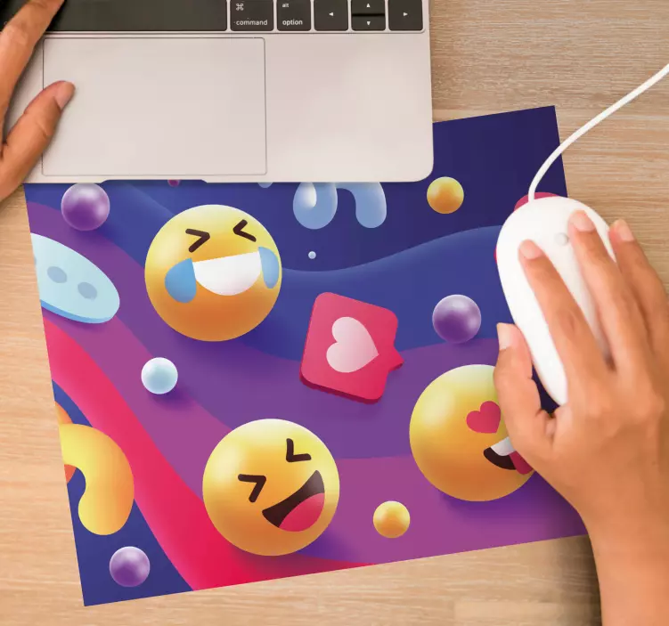 Gaming mouse pad colorful emoji collection - TenStickers