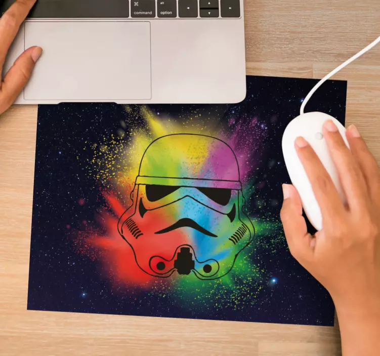 Gaming mouse pad colorful stormtrooper face - TenStickers