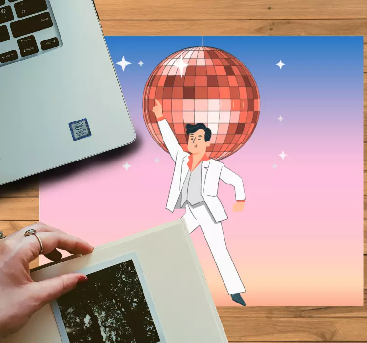 Gaming mouse pad disco ball dance - TenStickers