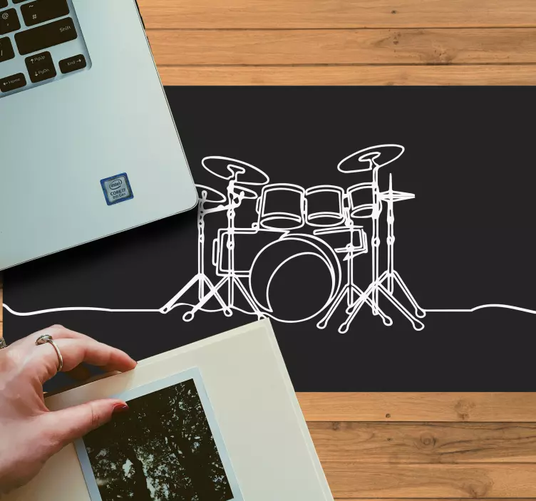Gaming mouse pad drum set design - TenStickers