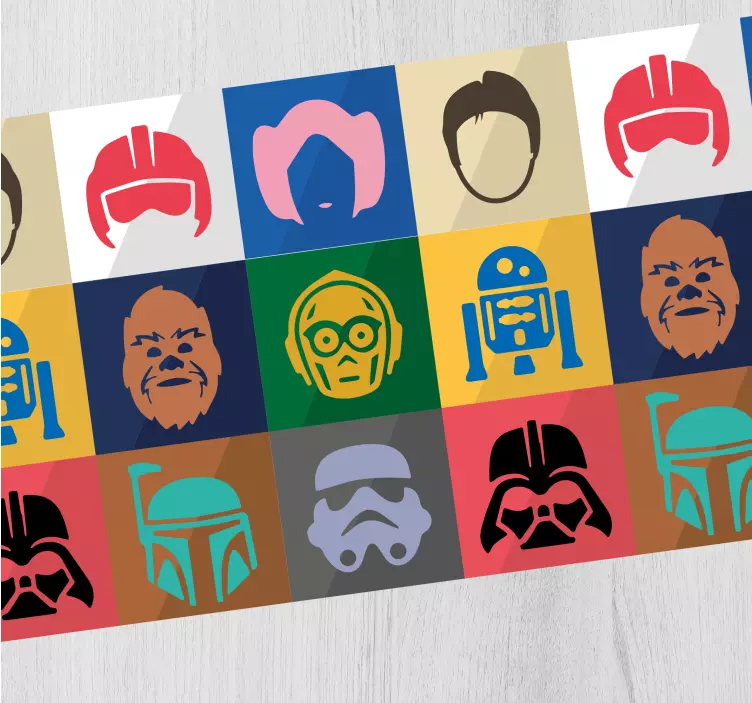 Gaming mouse pad featuring iconic character portraits - TenStickers
