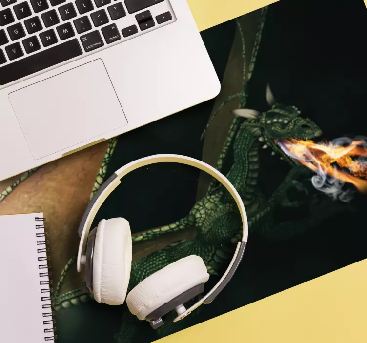 Gaming mouse pad ferocious dragon battle - TenStickers