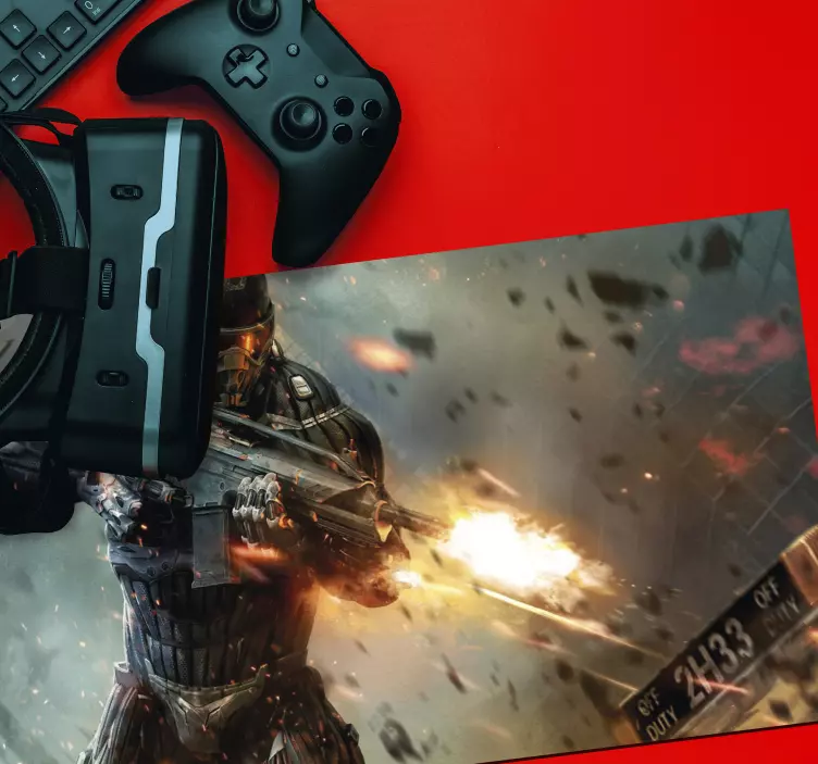 Gaming mouse pad for futuristic soldier action - TenStickers