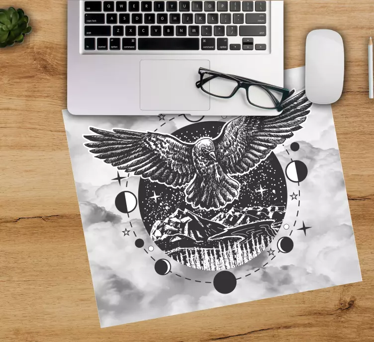Gaming mouse pad majestic bird flight - TenStickers