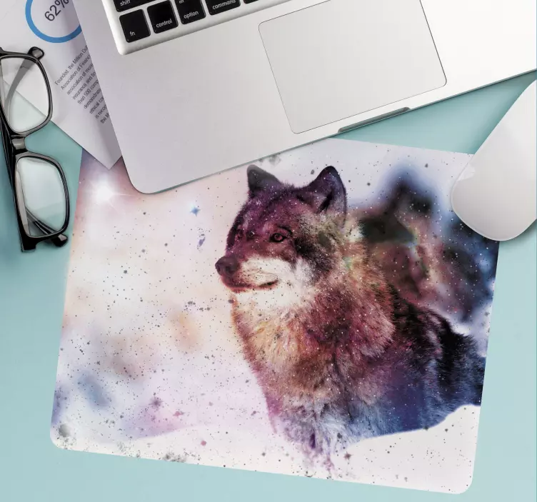 Gaming mouse pad majestic wolf portrait - TenStickers
