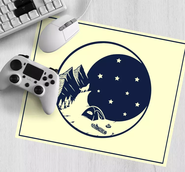Gaming mouse pad night sky adventure - TenStickers