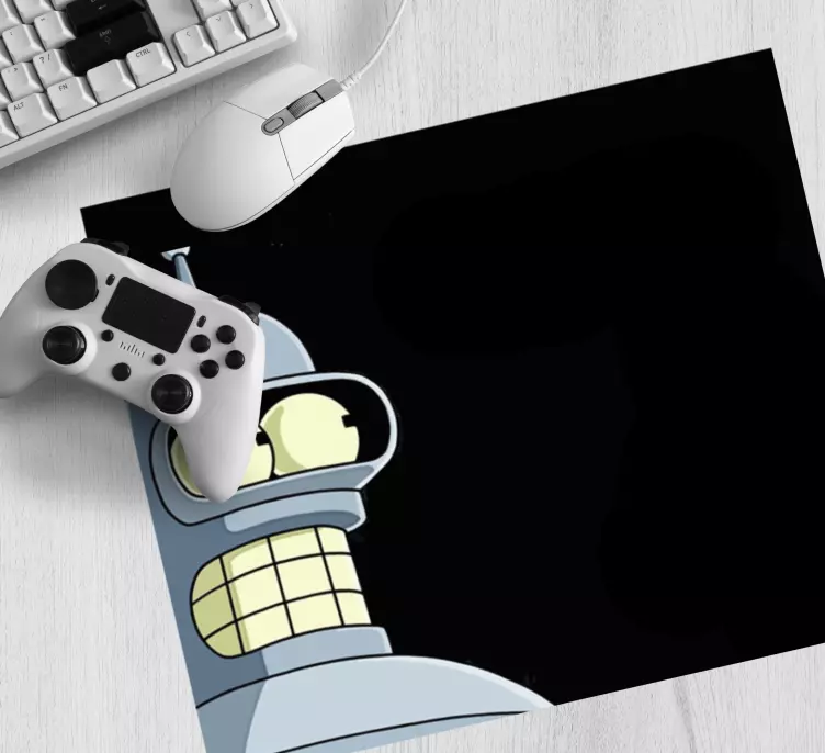 Gaming mouse pad robot character portrait - TenStickers