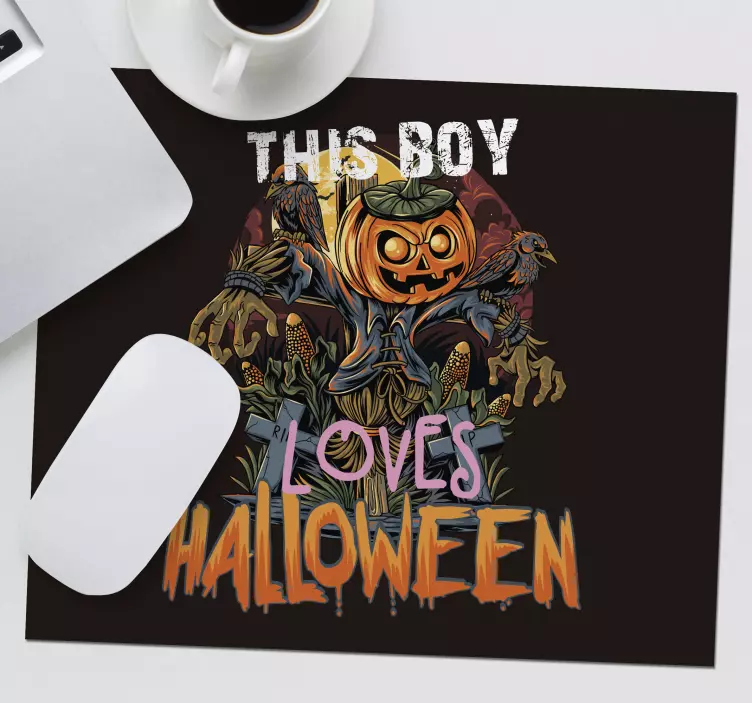 Gaming mouse pad scarecrow halloween theme - TenStickers