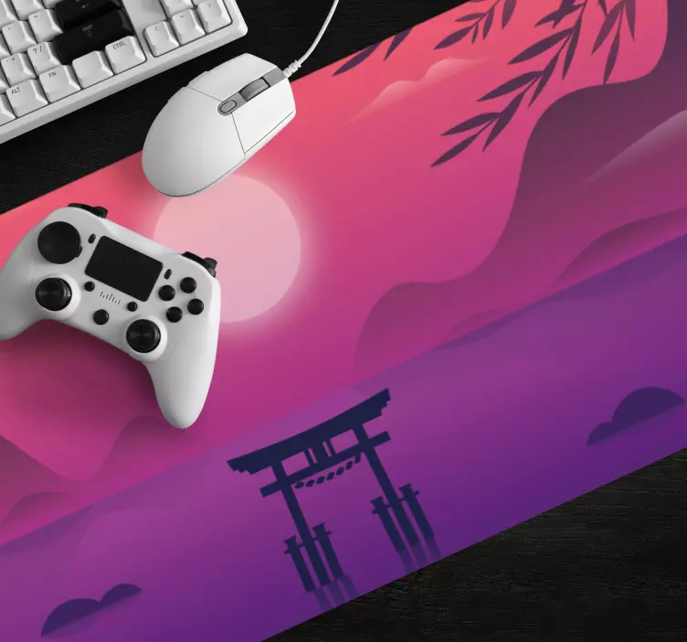 Gaming mouse pad serene mountain sunset - TenStickers