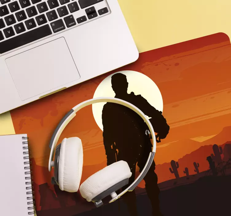 Gaming mouse pad silhouette adventurer redux - TenStickers