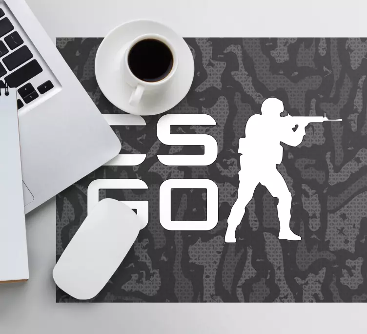 Gaming mouse pad silhouette shooter design - TenStickers