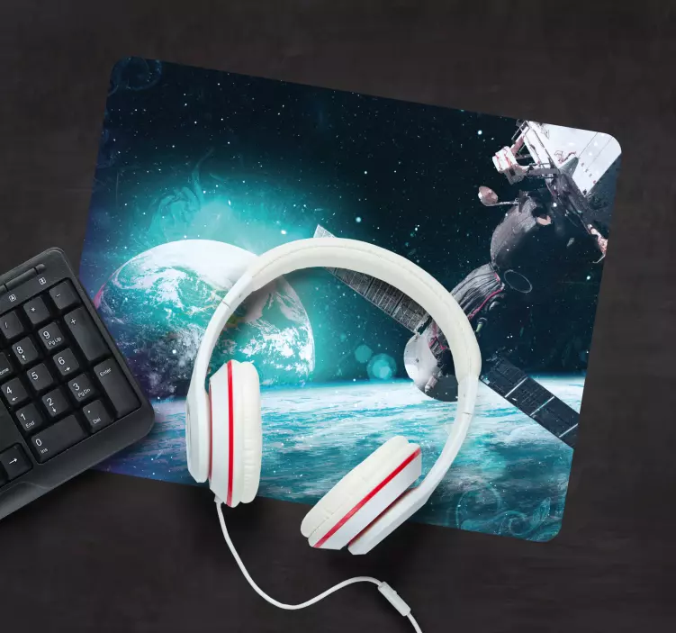 Gaming mouse pad space exploration scene - TenStickers