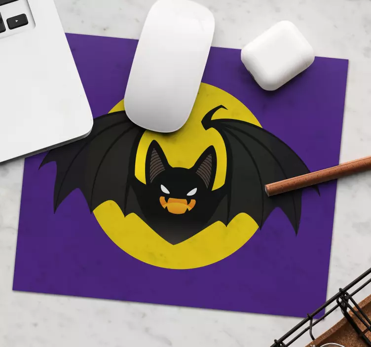 Gaming mouse pad spooky bat emblem - TenStickers