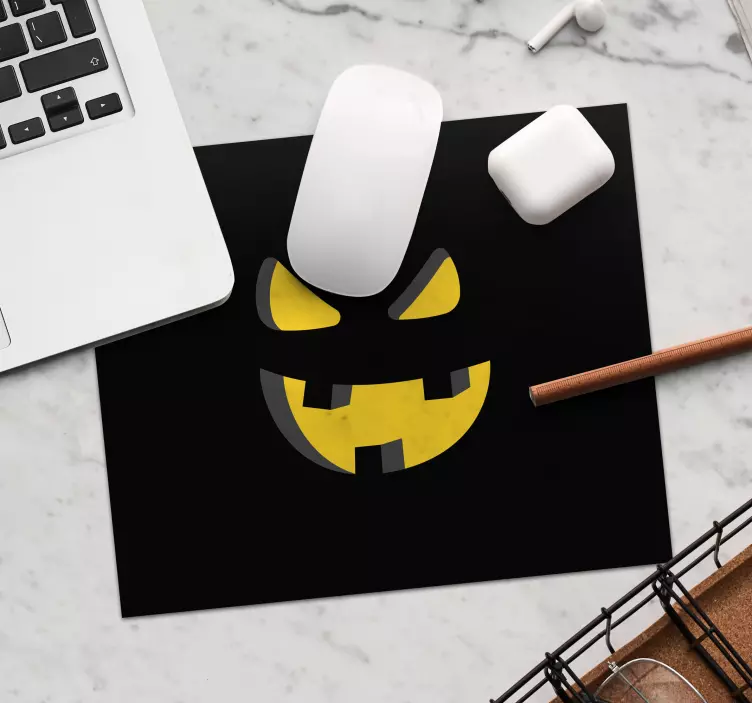 Gaming mouse pad spooky pumpkin face - TenStickers