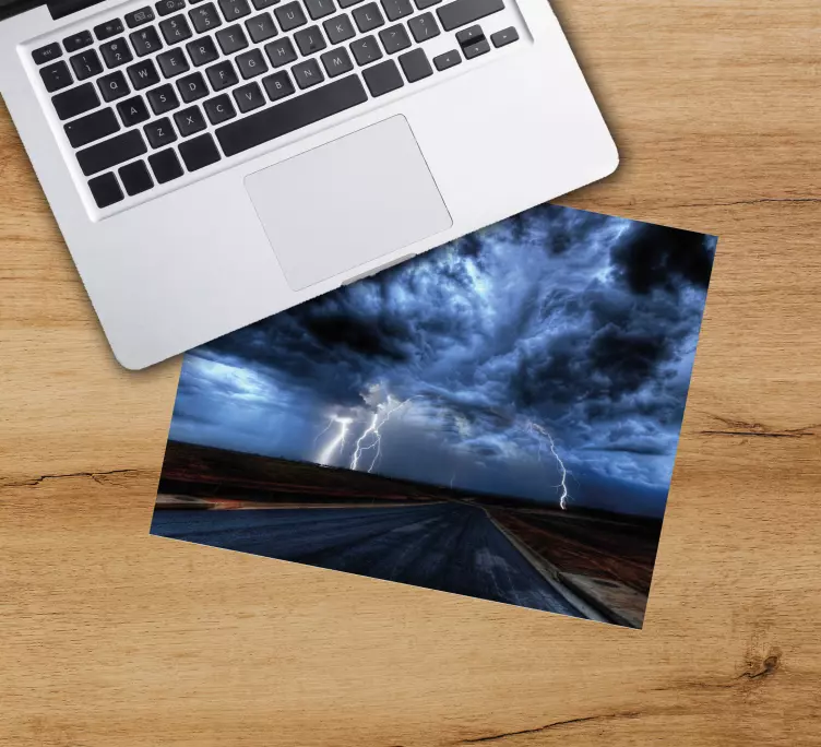 Gaming mouse pad stormy road landscape - TenStickers