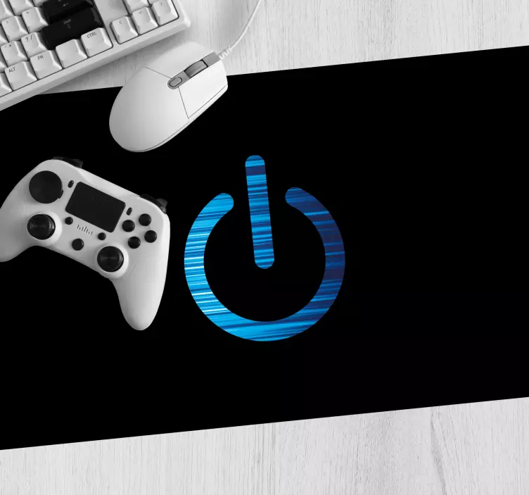 Gaming mouse pad stylish power icon - TenStickers