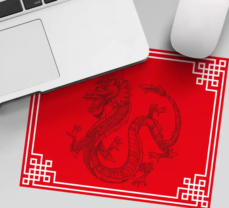 Gaming mouse pad with artistic dragon design - TenStickers