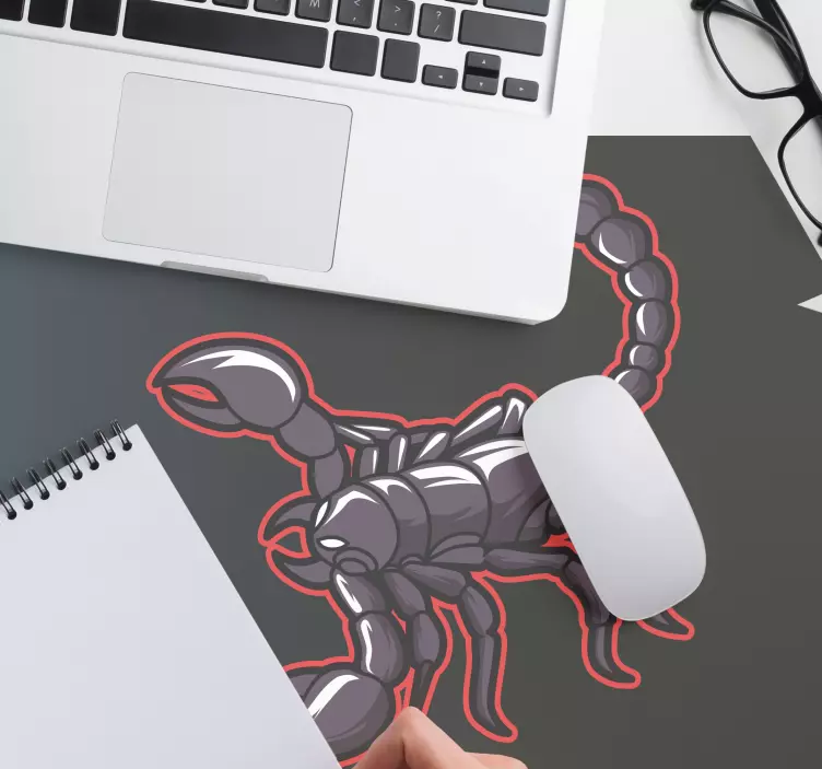 Gaming mouse pad with bold scorpion design - TenStickers