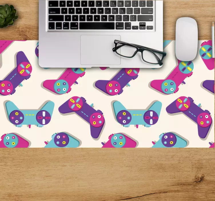 Gaming mouse pad with colorful game controllers - TenStickers