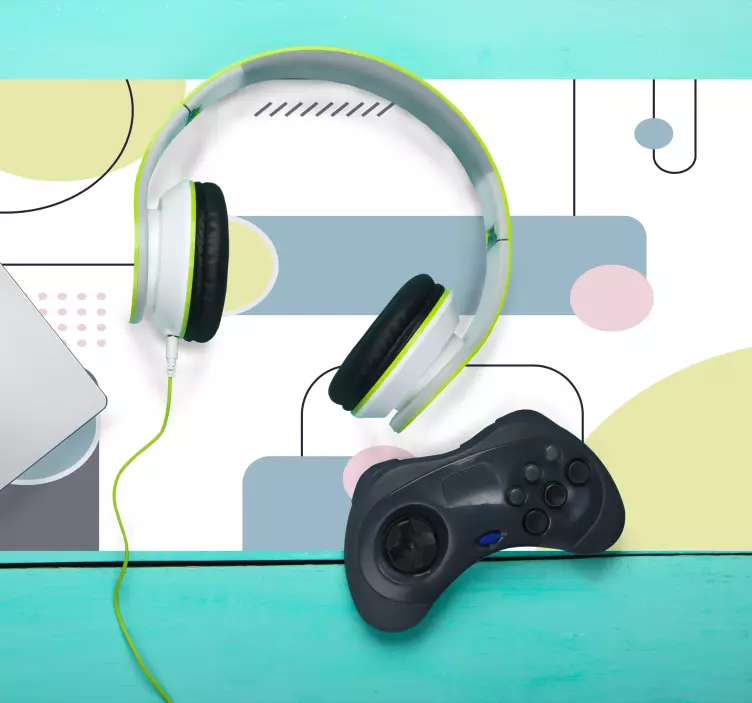 Gaming mouse pad with contemporary geometric design - TenStickers