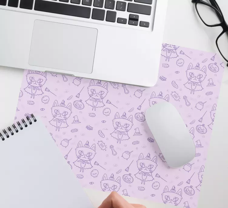 Gaming mouse pad with curious cat designs - TenStickers