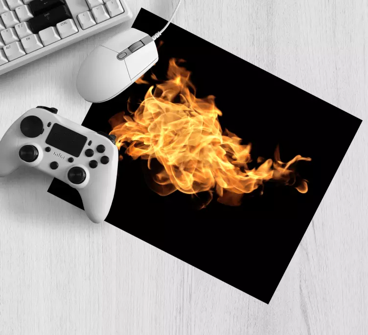Gaming mouse pad with fiery abstract patterns - TenStickers