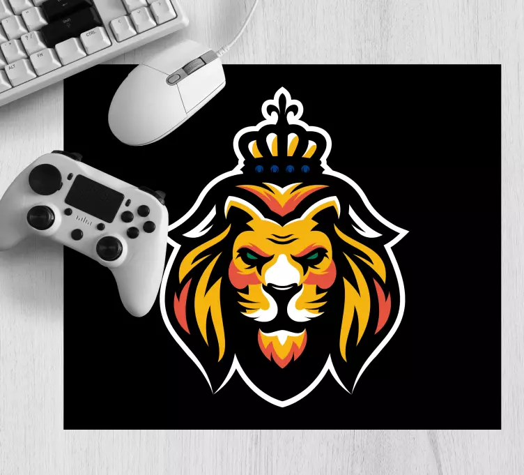 Gaming mouse pad with lion king emblem - TenStickers