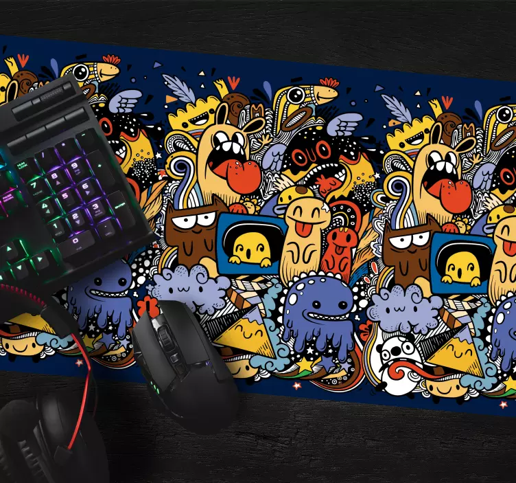 Gaming mouse pad with lively animated designs - TenStickers