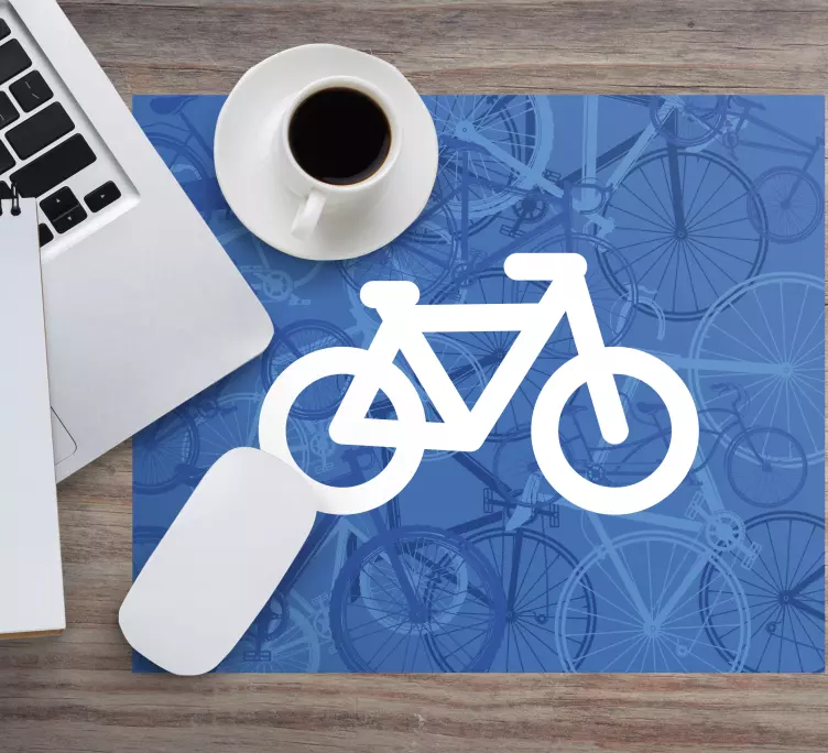 Gaming mouse pad with stylized bicycle design - TenStickers