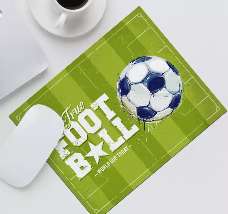 Gaming mouse pad with stylized soccer ball design - TenStickers