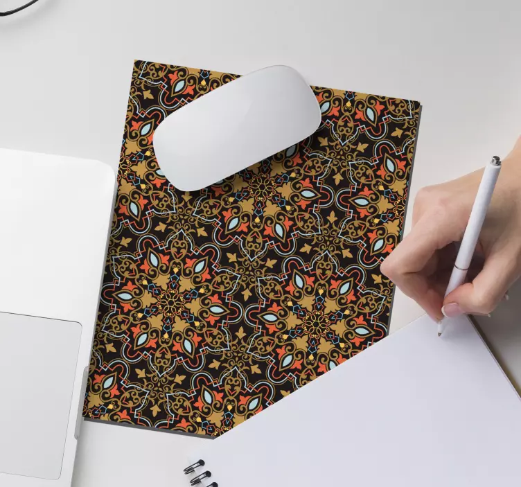 Intricate Floral Motif mouse pad patterns - TenStickers