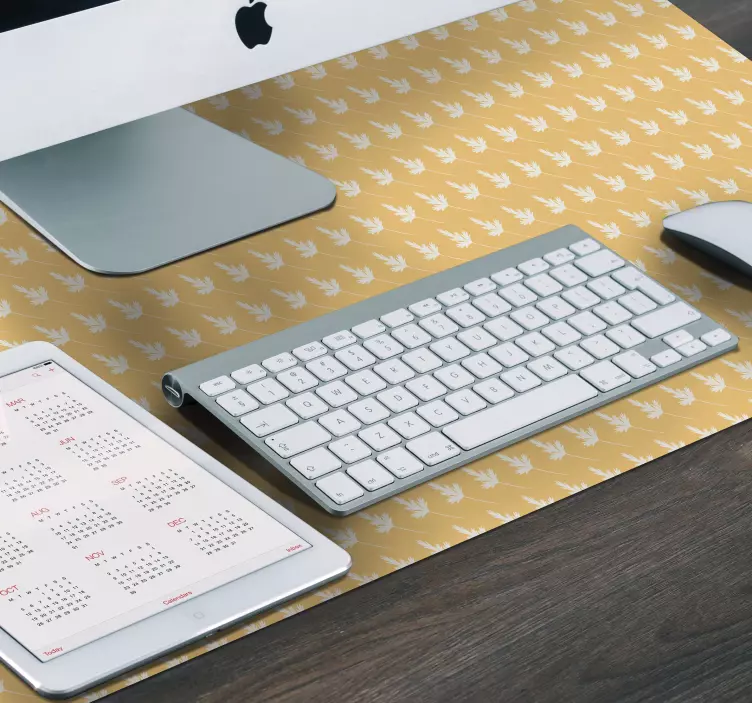 Leaf pattern floral mouse pad - TenStickers