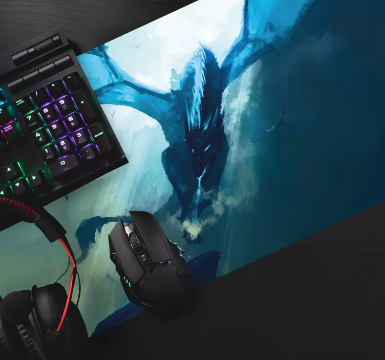Majestic dragon scene gaming mouse pad - TenStickers